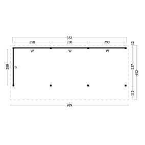  Tuindeco | Overkapping Bergen XL | Type 6 | Zwarte Wanden 211184-10
